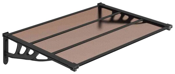 Nadstrešnica za vrata crna 122x90 cm polikarbonatna - 122 x 90 cm 1 122 x 90 cm
