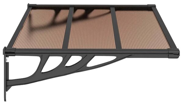 Nadstrešnica za vrata crna 122x90 cm polikarbonatna - 122 x 90 cm 1 122 x 90 cm