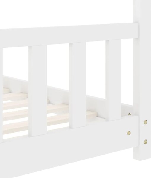Okvir za dječji krevet od masivne borovine bijeli 70 x 140 cm - Bijela 70 x 140 cm Bijela 70 x 140 cm