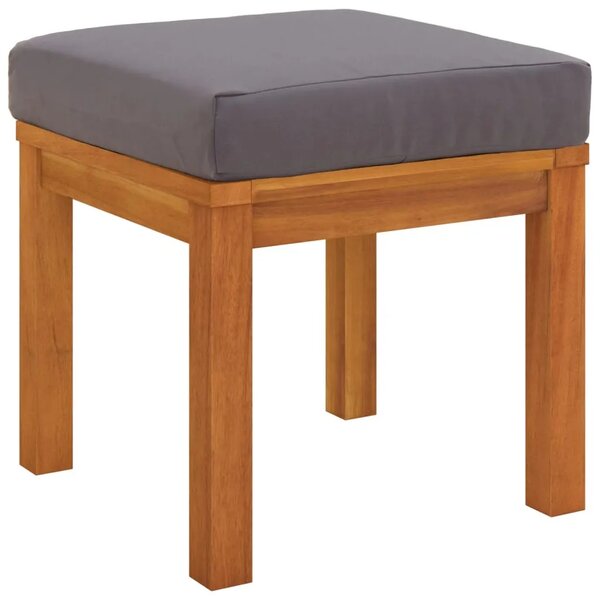 Vrtni stolci s jastucima 2 kom 40x40x34 cm od bagremovog drva - Prirodna 2 Siva Siva