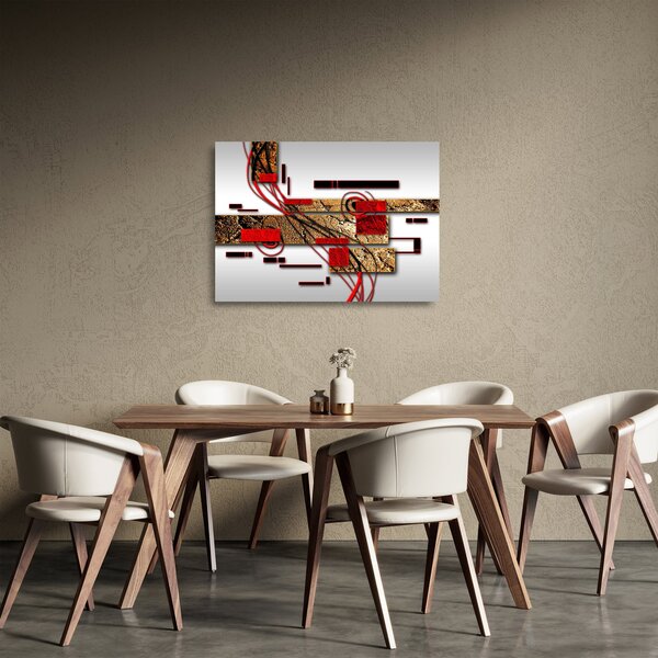 Staklena slika apstrakcije (70x50 cm)