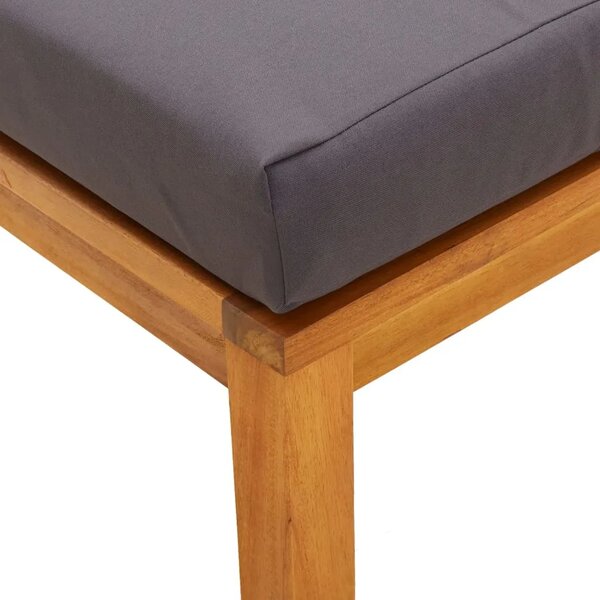 Vrtni stolci s jastucima 2 kom 40x40x34 cm od bagremovog drva - Prirodna 2 Siva Siva