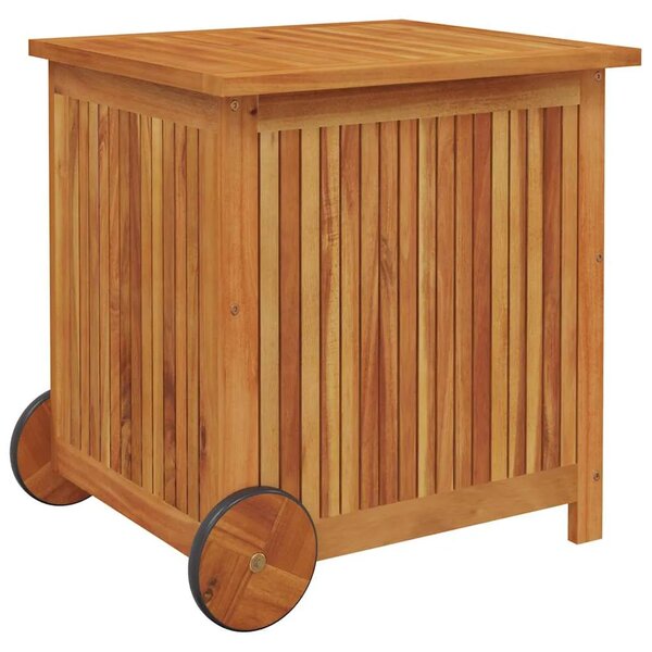 Vrtna kutija za pohranu s kotačima 60x50x58 cm od drva bagrema - 60 x 50 x 58 cm 60 x 50 x 58 cm