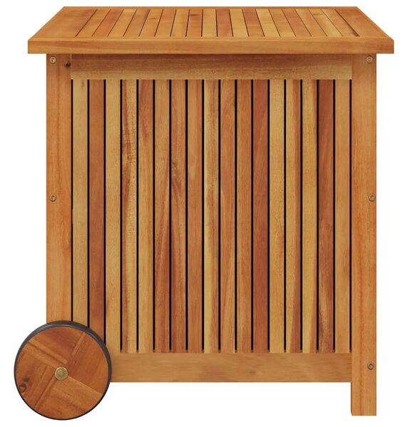 Vrtna kutija za pohranu s kotačima 60x50x58 cm od drva bagrema - 60 x 50 x 58 cm 60 x 50 x 58 cm