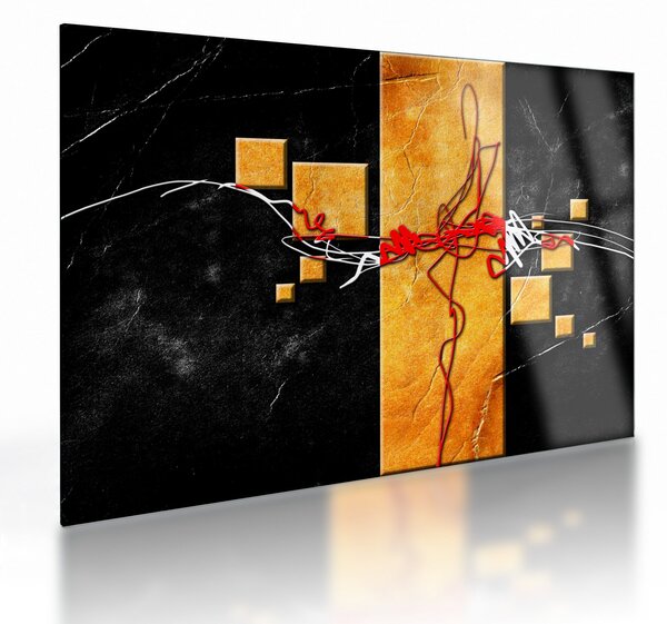 Apstraktna staklena slika - Plesačica (70x50 cm)