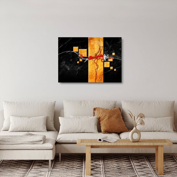 Apstraktna staklena slika - Plesačica (70x50 cm)