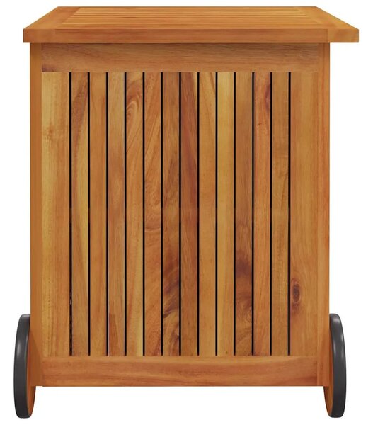 Vrtna kutija za pohranu s kotačima 60x50x58 cm od drva bagrema - 60 x 50 x 58 cm 60 x 50 x 58 cm
