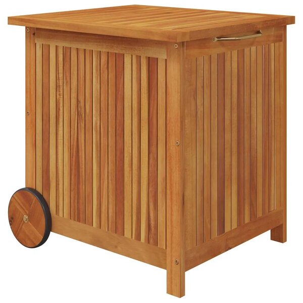 Vrtna kutija za pohranu s kotačima 60x50x58 cm od drva bagrema - 60 x 50 x 58 cm 60 x 50 x 58 cm