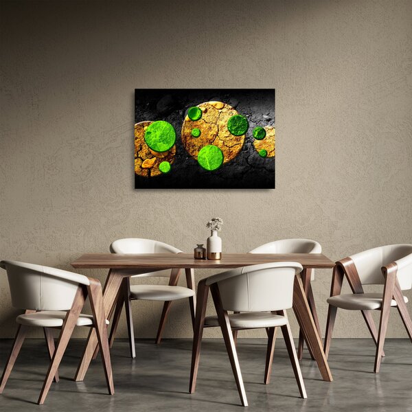 Staklena slika apstrakcije - Kugle (70x50 cm)