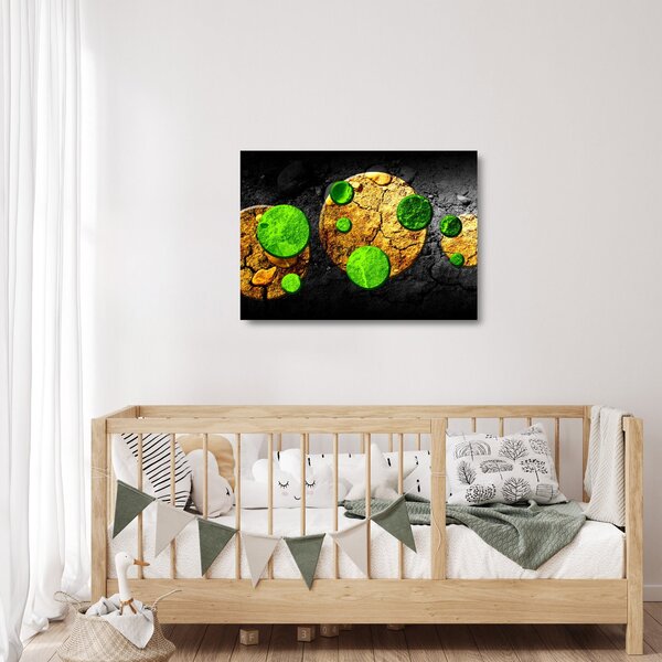 Staklena slika apstrakcije - Kugle (70x50 cm)