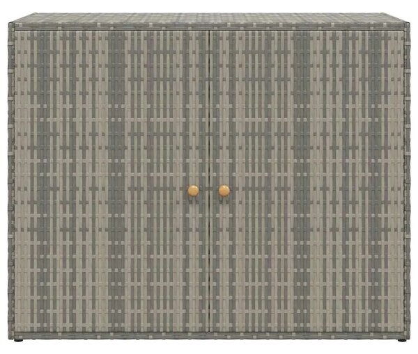 Vrtni ormarić za pohranu sivi 100 x 55 5 x 80 cm od poliratana - Siva 1 1 Siva