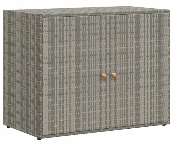 Vrtni ormarić za pohranu sivi 100 x 55 5 x 80 cm od poliratana - Siva 1 1 Siva