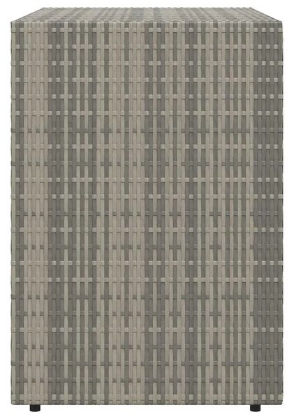 Vrtni ormarić za pohranu sivi 100 x 55 5 x 80 cm od poliratana - Siva 1 1 Siva