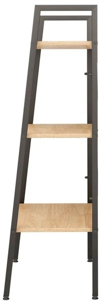 Samostojeće police s 3 razine svjetlosmeđe i crne 56x35x108 cm - Svjetlosmeđa 1 108 cm Svjetlosmeđa