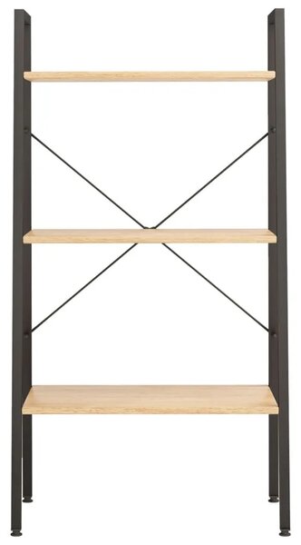 Samostojeće police s 3 razine svjetlosmeđe i crne 56x35x108 cm - Svjetlosmeđa 1 108 cm Svjetlosmeđa