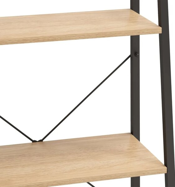 Samostojeće police s 3 razine svjetlosmeđe i crne 56x35x108 cm - Svjetlosmeđa 1 108 cm Svjetlosmeđa