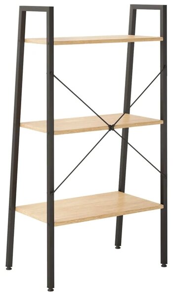 Samostojeće police s 3 razine svjetlosmeđe i crne 56x35x108 cm - Svjetlosmeđa 1 108 cm Svjetlosmeđa