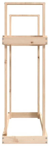 Stalak za drva za ogrjev 110 x 35 x 108 5 od masivne borovine - Prirodna boja bora Prirodna boja bora