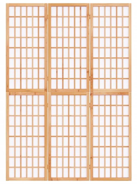 Paravan - Sklopiva sobna pregrada 3 panela japanski stil 120x170 cm - Prirodna 120 x 170 cm 1 1