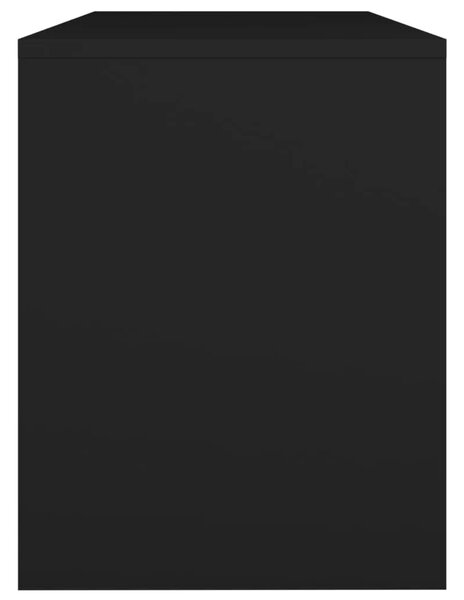 Toaletni stolac crni 70 x 35 x 45 cm od konstruiranog drva - Crna Crna