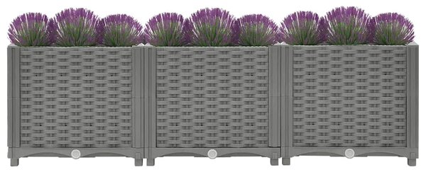 Povišena gredica 120x40x38 cm od polipropilena - Svjetlosiva 120 x 40 x 38 cm 1 Svjetlosiva