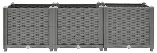 Povišena gredica 120x40x38 cm od polipropilena - Svjetlosiva 120 x 40 x 38 cm 1 Svjetlosiva