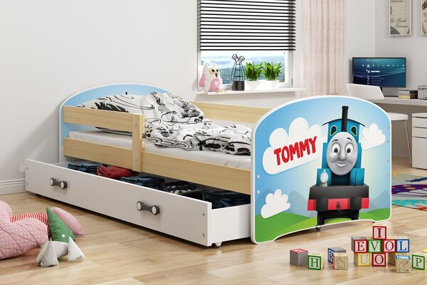 Dječji krevet sa ladicom + madrac - LUKI - TOMMY - Pine - 160x80 ODMAH DOSTUPNO!