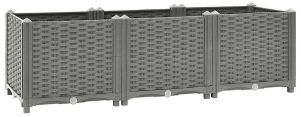 Povišena gredica 120x40x38 cm od polipropilena - Svjetlosiva 120 x 40 x 38 cm 1 Svjetlosiva