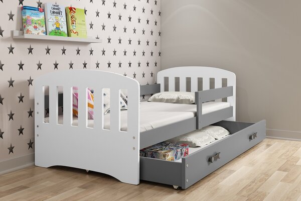 Dječji krevet sa ladicom + madrac - CLASSIC- 160x80 Grafit - ODMAH DOSTUPNO!