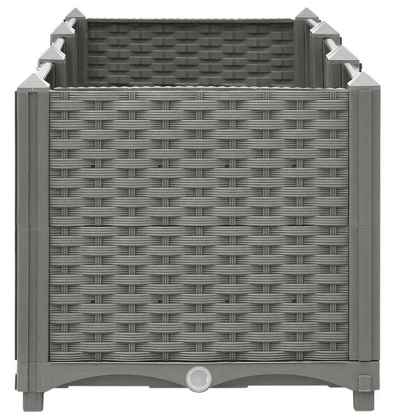 Povišena gredica 120x40x38 cm od polipropilena - Svjetlosiva 120 x 40 x 38 cm 1 Svjetlosiva