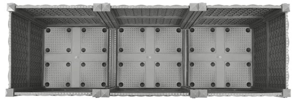 Povišena gredica 120x40x38 cm od polipropilena - Svjetlosiva 120 x 40 x 38 cm 1 Svjetlosiva