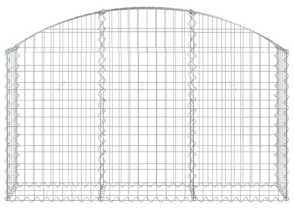 Gabion - Gabion ograde - Gabionska košara s lukom 150 x 30 x 80/100 cm pocinčano željezo - 150 x 30 x 80/100 cm 1 150 x 30 x 80/