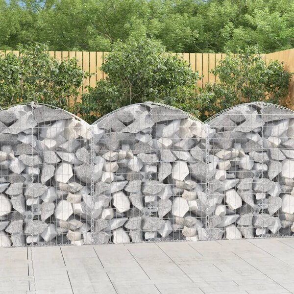 Gabion - Gabion ograde - Gabionska košara s lukom 100x30x100/120 cm pocinčano željezo - 100 x 30 x 100/120 cm 1 100 x 30 x 100/1