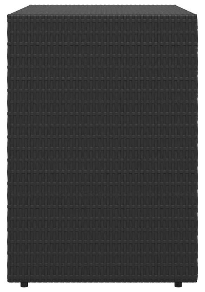 Vrtni ormarić za pohranu crni 100x55 5x80 cm poli ratan - Crna 1 1 Crna
