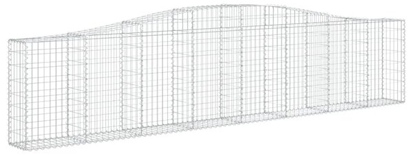 Gabion - Gabion ograde - Gabionska košara s lukom 400 x 30 x 80/100 cm pocinčano željezo - 400 x 30 x 80/100 cm 1 400 x 30 x 80/