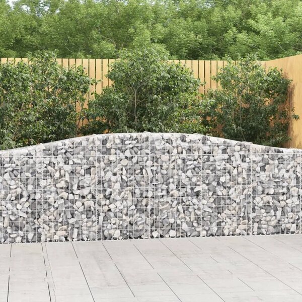 Gabion - Gabion ograde - Gabionska košara s lukom 400 x 30 x 80/100 cm pocinčano željezo - 400 x 30 x 80/100 cm 1 400 x 30 x 80/