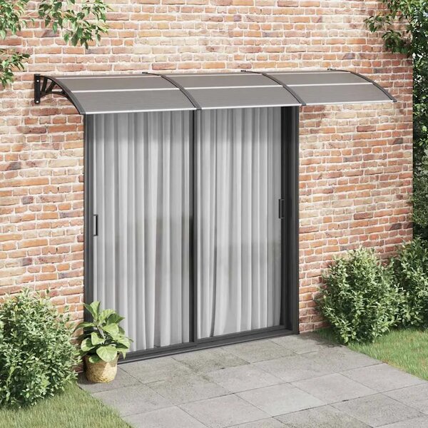 Nadstrešnica za vrata crna 300 x 75 cm polikarbonatna - Crna 300 x 75 cm 1 s 9 ploča