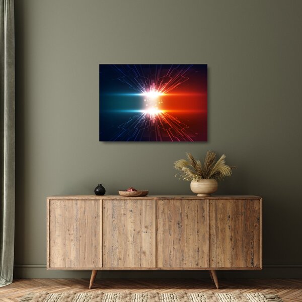 Apstraktna staklena slika aktivnog naboja (70x50 cm)