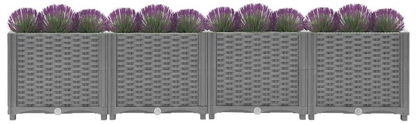 Povišena gredica 160x40x38 cm od polipropilena - Svjetlosiva 160 x 40 x 38 cm 1 Svjetlosiva