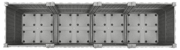 Povišena gredica 160x40x38 cm od polipropilena - Svjetlosiva 160 x 40 x 38 cm 1 Svjetlosiva