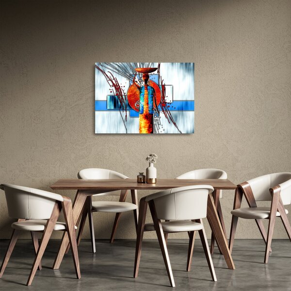 Staklena slika osobe na antičkojj slici (70x50 cm)