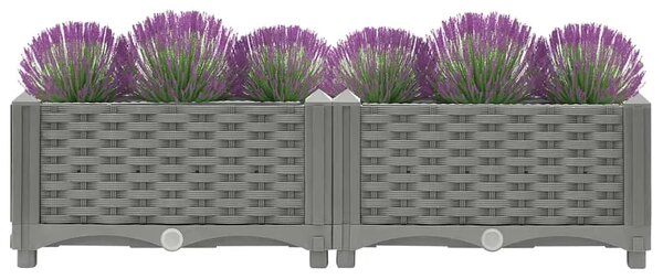 Povišena gredica 80 x 40 x 23 cm od polipropilena - Svjetlosiva 80 x 40 x 23 cm 1 Svjetlosiva