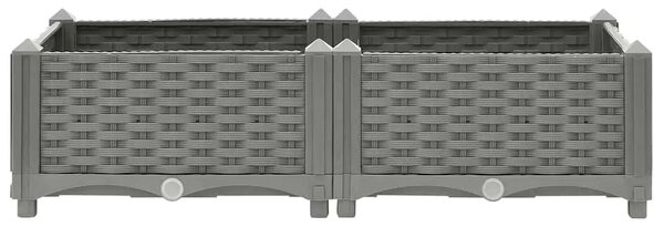 Povišena gredica 80 x 40 x 23 cm od polipropilena - Svjetlosiva 80 x 40 x 23 cm 1 Svjetlosiva