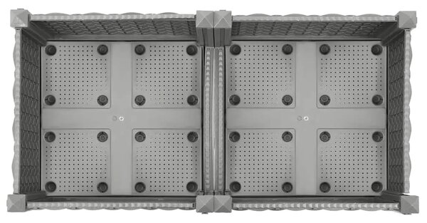 Povišena gredica 80 x 40 x 23 cm od polipropilena - Svjetlosiva 80 x 40 x 23 cm 1 Svjetlosiva