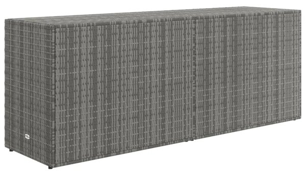 Vrtni ormarić za pohranu sivi 198x55 5x80 cm od poliratana - Siva 1 1 Siva