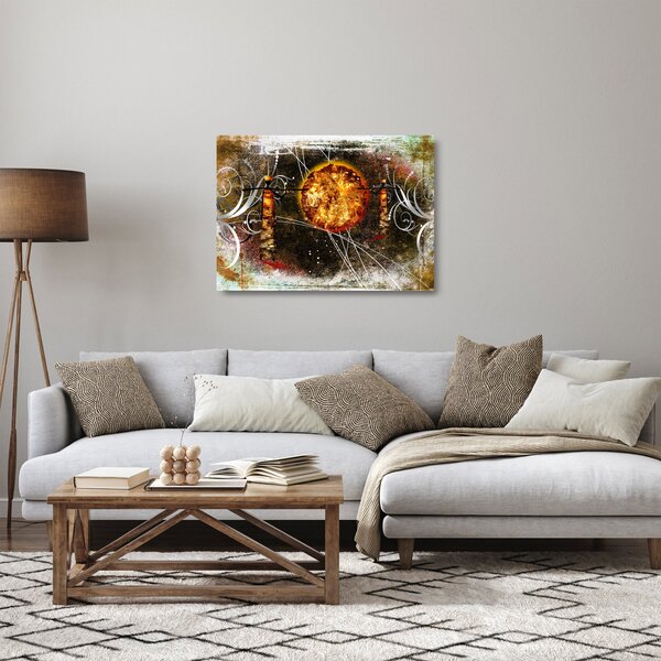 Staklena slika naslikanog antičkog djela (70x50 cm)