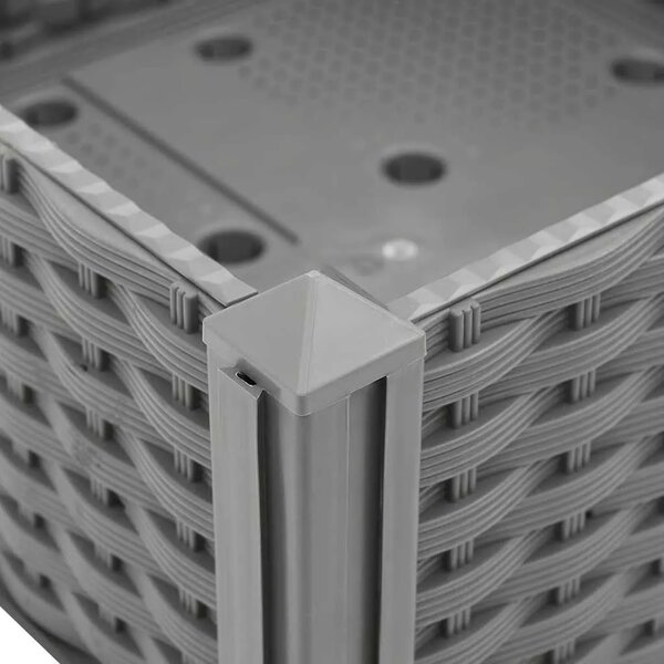 Povišena gredica 80 x 40 x 23 cm od polipropilena - Svjetlosiva 80 x 40 x 23 cm 1 Svjetlosiva
