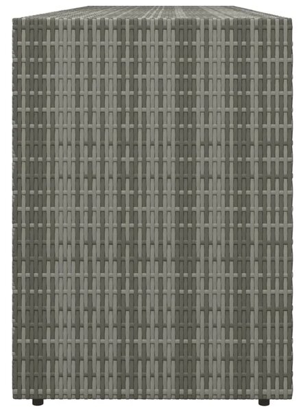 Vrtni ormarić za pohranu sivi 198x55 5x80 cm od poliratana - Siva 1 1 Siva
