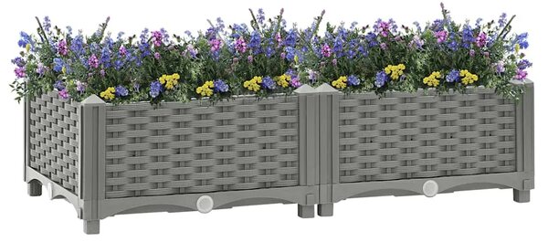 Povišena gredica 80 x 40 x 23 cm od polipropilena - Svjetlosiva 80 x 40 x 23 cm 1 Svjetlosiva