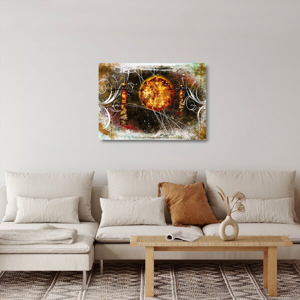 Staklena slika naslikanog antičkog djela (70x50 cm)